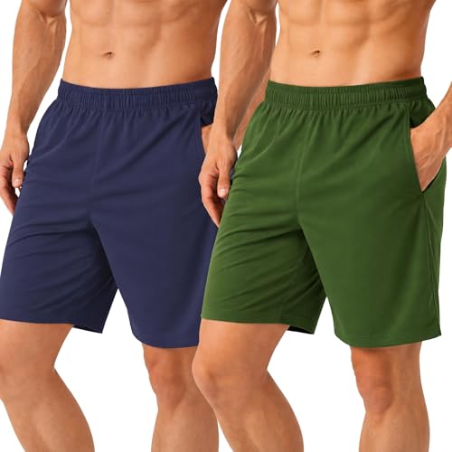 Image of NEVER LOSE Mens Running Athletic Shorts 5 inch Inseam Quick Dry Workout Shorts Men Lightweight Gym Shorts with Pockets
