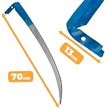 BEGRIS® Kosa Ręczna Do Trawy 70 cm Ostrzona Metalowa Kosa Wyprofilowana Solidna i Lekka Stalowa Sierp Ogrodowy