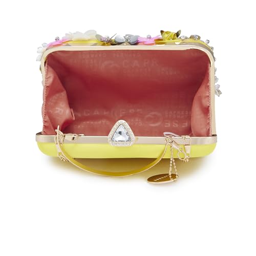 Image of Caprese Ava Clutch for Women (Small, Yellow)
