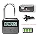 Metal Time Padlock - Multi-Function Timer Lock 99 Hours Max Timing with Electronic LCD Timed Display Micro USB Rechargeable Black