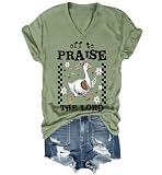 Off to Praise The Lord Shirt Vintage Christian Bible Goose Shirt Unisex