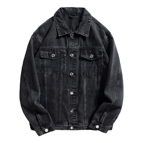 Veste de campagne en denim homme coupe ajustée jean trucker lavé premium
