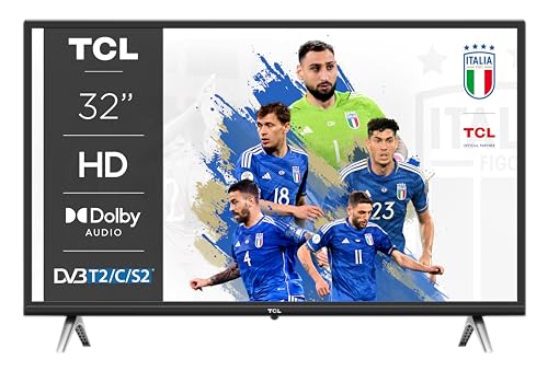 TCL 32D4300, TV LED Slim 32 pollici, HD (Risoluzione 1366 x 768 pixels), Dolby Audio, Nero