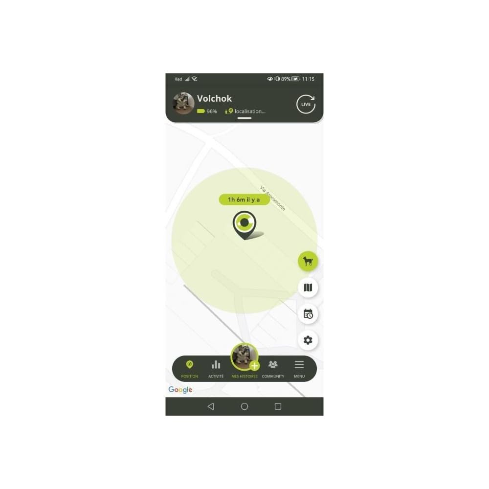 Kippy EVO | GPS per Cani - Localizzatore per Cani e Gatti Impermeabile con GPS per collare - Tracker di Attività e Salute del tuo Cane, con Recinto Digitale e Notifiche - Colore Grigio