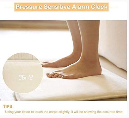 Reloj Despertador para Personas Que Duermen Pesadamente - Alfombra Sensible A La Presión - Reloj Despertador Digital LED Alfombra Inteligente Alarma Digital Reloj Despertador De Alfombra con Reloj