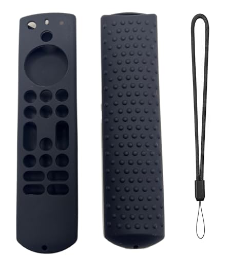Image of Silicon Cover Compatible with new Fire TV Cube Remote, Amazon Basic smart LED TV Remote, Onida Fire TV Remote (Only Silicone Cover Included) - Black