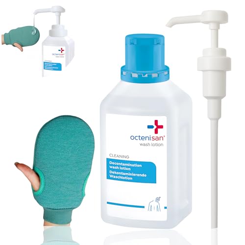 Complete Wash Kit – Octenisan Antimicrobial Wash 500ml with Holou Pump compactible with Octenisan & Microfibre Bath Mit – Antibacterial Body Wash for Gentle Cleansing – Sensitive Skin & Daily Hygiene Complete Wash Kit – Octenisan Antimicrobial Wash 500ml with Holou Pump compactible with Octenisan & Microfibre Bath Mit – Antibacterial Body Wash for Gentle Cleansing – Sensitive Skin & Daily Hygiene