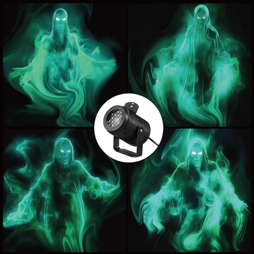 VIHOSE Halloween Ghost Projector Hologram Lights for Decoration Outdoor 4 in 1 Projector Digital Decoration Kit for Holiday Indoor Party Yard Decor