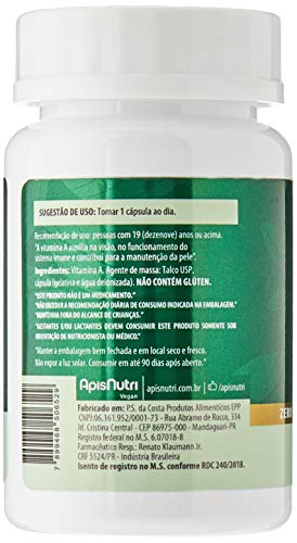 Vitamina A Vegan - 280mg (60 caps), Apisnutri