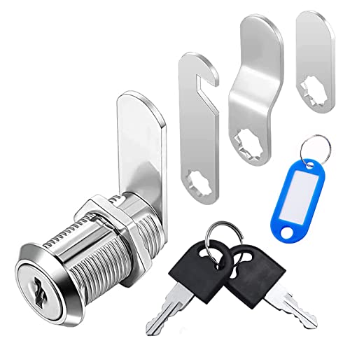 Serrure de Plateau 16/20/25/30mm avec 1 label 2 Clés 4 Plaques de Verrouillage Différentes. Convient Pour Les Boîtes aux Lettres Serrures D'armoire Serrures de Meubles Serrures de Tiroir (25mm)