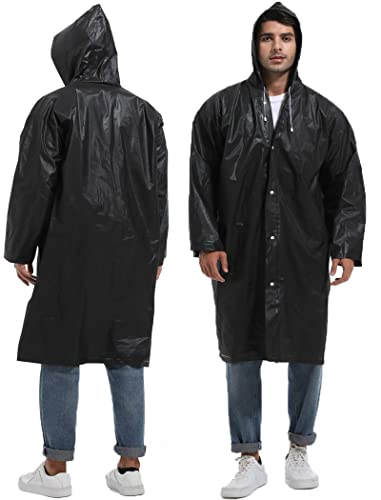 2PCS-Rain-Ponchos-for-Adults-Reusable-Raincoats-Emergency-Survival-With-Hoods-And-Sleeves-for-Women-Men