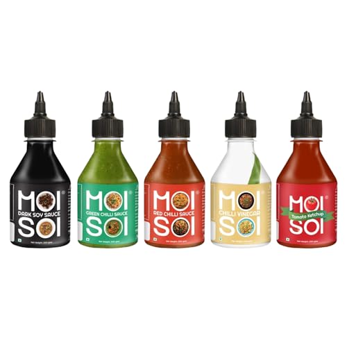 MOI SOI Dark Soy Sauce, Chilli Vinegar, Tomato Ketchup, Red Chilli & Green Chilli Sauce (Pack of 5 | 200g Each | Fulfill all your Chinese Cravings) (B0DBQ8LTQX) Amazon Price History, Amazon Price Tracker