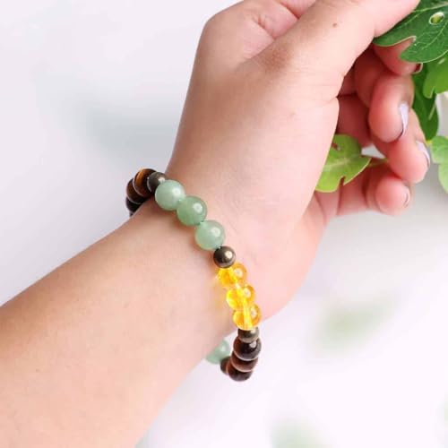 Image of Shubhanjali Crystal Elastic 8mm Stretch Customized Bracelet for Men and Women-(Standard,Multicolor)