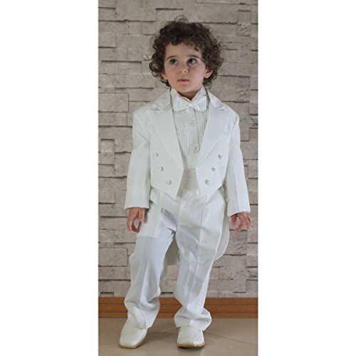 Image of Beau Kid Baby and Boys 5 Piece Christening Communion Tuxedo Tail Suits