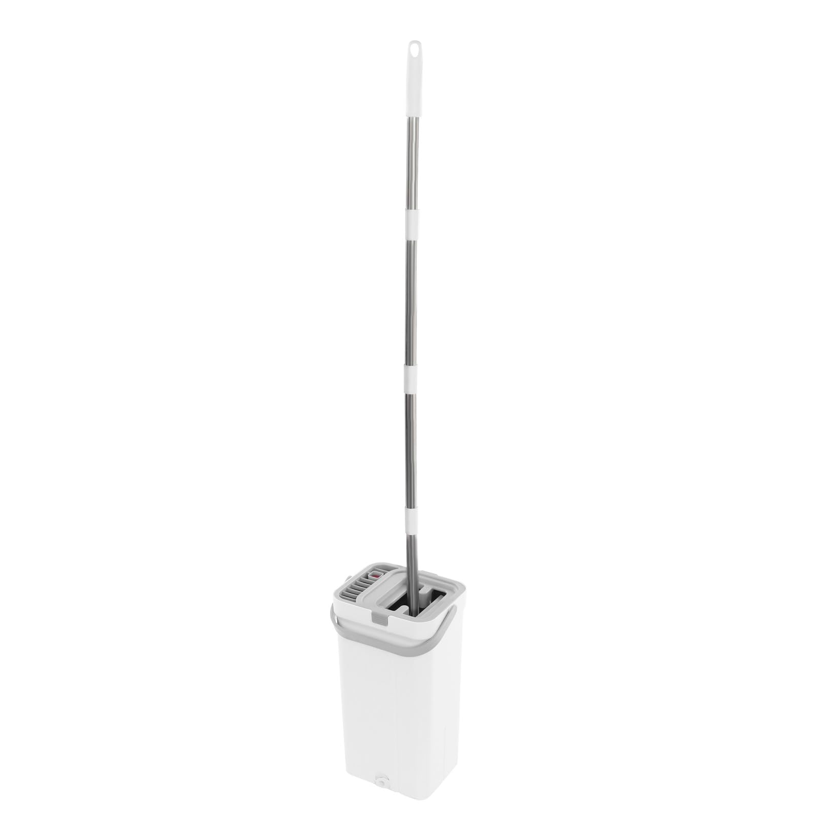 Fregona plana con cubo ABS microfibra giratoria 360° para cocina | Cubo de doble compartimento con rascador flotante, ideal para cocina, baño, paredes y ventanas