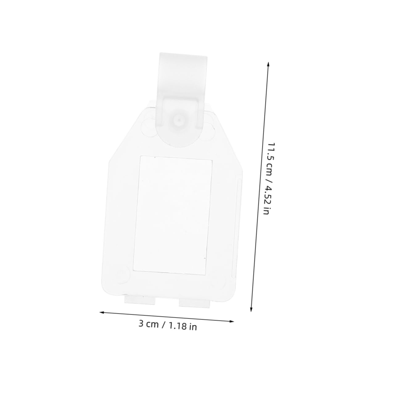 Cabilock 50pcs Display Board Tag Label Display Clips Retail Hanger Holder Pricing Label Organizer Wire Shelf Label Holder Transparent Plastic