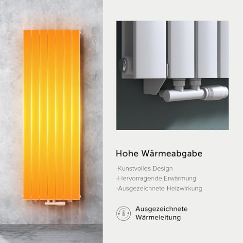 doporro Vertikal Badeizkörper Badheizung 180x31cm Weiß | Einlagig Heizkörper Flachheizkörper Mittelanschluss | Flach Paneelheizkörper 550Watt