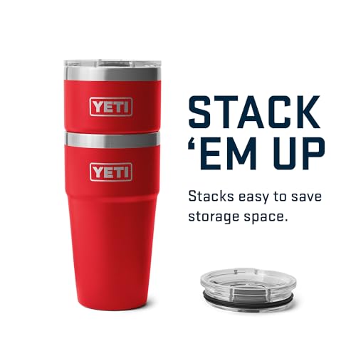 Image of YETI Rambler 20 oz Stackable Tumbler, Stainless Steel, Vacuum Insulated with MagSlider Lid