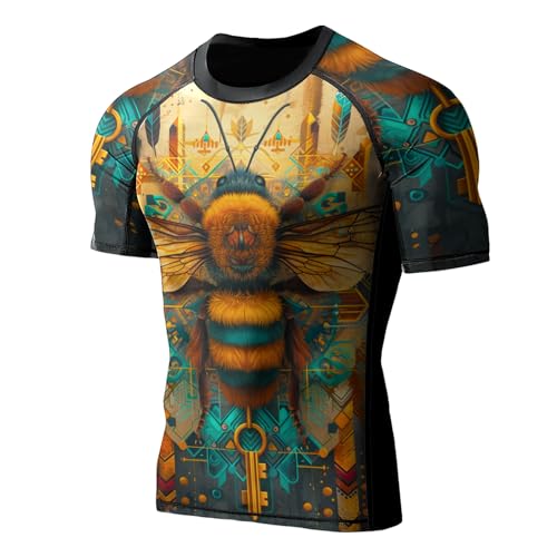 Desantiago Rash Guard Breathable Fabric Compression Shirts Short Sleeve, BJJ Rash Guards for Men2