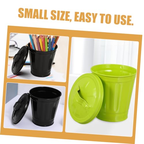 Conjunto de 4 canecas de basura con tapa para cocina miniatura 5