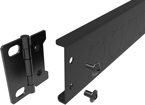 Miniatura 6 de Jingchengmei Panel de conexión con bisagras de 12 puertos, pasosorificios, conectores tipo D de 1U de 19 pulgadas para montaje en rack, audio con