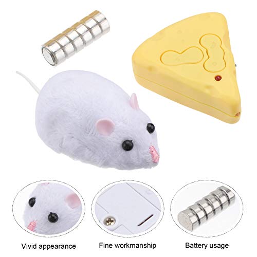 Kisangel 1 conjunto de mouse eletrônico com truques de queijo, brinquedos de perseguição, brinquedos