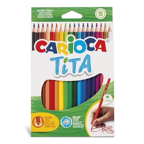 CARIOCA TITA, Matite Colorate, Set di Matite in Legno