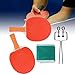 Wood Ping Pong Paddle Sets, Training Table Tennis Paddle Bat, Ping Pong Paddles Set of 4 for Sports Equipment (4T Ping Pong Paddle Set)
