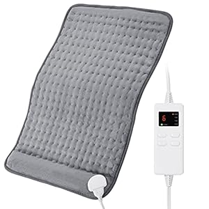 Yerdol Heizkissen mit Abschaltautomatik 40x76cm,Elektrisches Wärmekissen für Rücken, Nacken, Schulter,elektrisches Heizkissen mit 6 Heizstufen 4 Timereinstellungen 2h Auto Off,Maschinenwaschbar