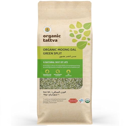 Organic Tattva Green Split Moong Dal 1 kg