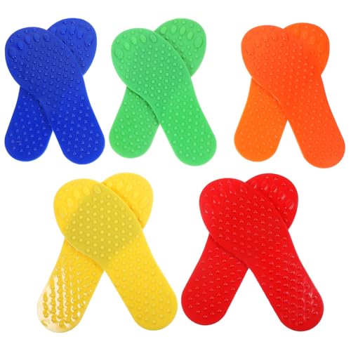Marqueurs de sol de pied en PVC amovibles et colorés pour terrains de tennis - Plusieurs styles