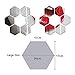 KimDaro 3D Hexagon Acrylic Mirror Wall Decor - Self Adhesive Tiles (15 PCS)