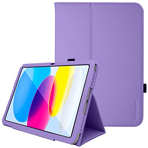 TECHGEAR Leather Case for Apple iPad 11th Gen (2025 A16) & 10th Gen (2022), PU Slim Folio Smart Cover with Stand, Hand Strap