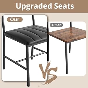 IRONCK Dining Table Set for 4, Kitchen Table and Chairs Set, Rustic Brown — photo 5 of 6