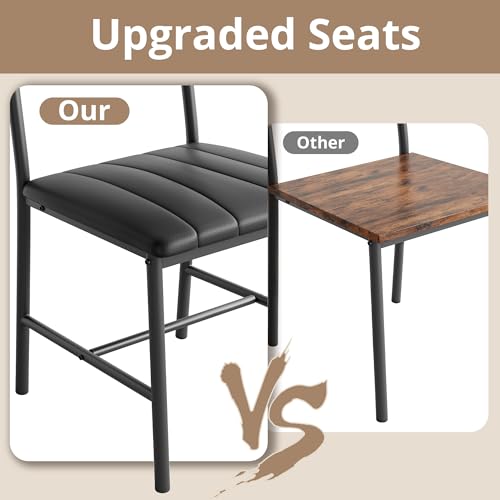 image for IRONCK Dining Table Set for 4, Kitchen Table with Upholstered Bench an
