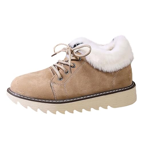 Women Winter Boots Womens Snow Boot thermal fur lined Walking Khaki 4