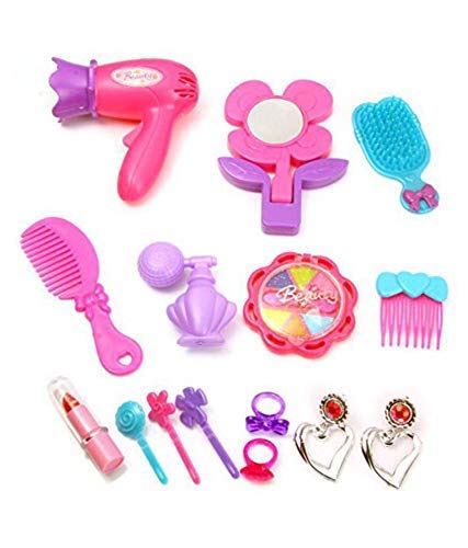 Rubela J S Little Girl'S Plastic Cosmetic Play Beauty Salon Makeup Set Toy (Pink) 2