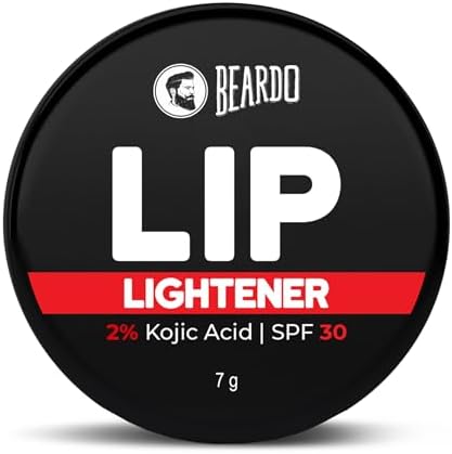 Beardo Lip Lightener for Men with Kojic Acid & SPF 30, 7g | Non-Tinted Brightening Lip Balm | Lip Balm for Dark, Dry & Chapped Lips | Men’s Lip Care for Smooth, Soft & Pink Lips