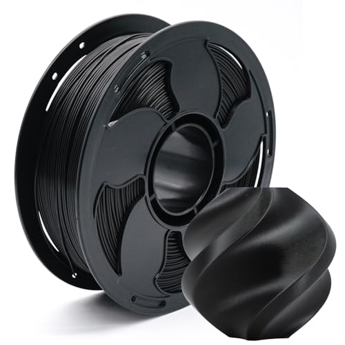 Image of Black PLA Basic 1.75mm 1kg Spool 600mm /s High Speed 3D Printer Filament FDM | Beginner friendly Low warping No tangle Smooth finish Neatly wound Fast 1kg spool 2.2lbs AMS compatible for Bambu Prusa