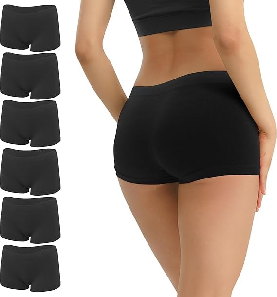 louryn koulyn Spandex Shorts Womens Boy Shorts Seamless Underwear Ladies Microfiber Panties for Women-picture-10
