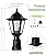 FUDESY Dusk to Dawn Sensor Outdoor Post Light, Waterproof Pole Lantern with Pier Mount Base, Exterior Plastic Lamp Light Fixture, for Garden, Patio, Pathway, Black, Bulb Included