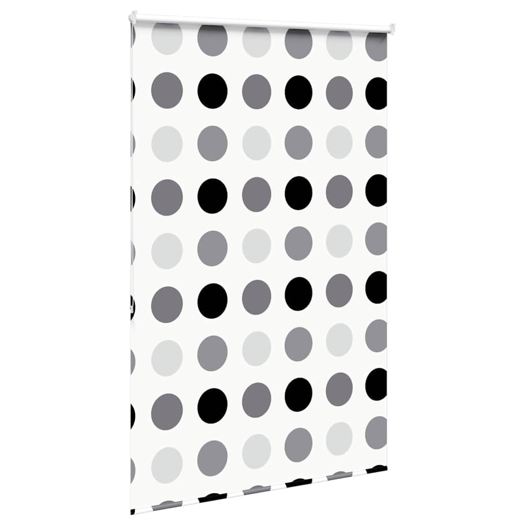 Tenda a rullo per doccia, 150 x 240 cm, motivo circolare senza fori, in PEVA impermeabile, design moderno con guida in alluminio, per bagno, cucina e balcone