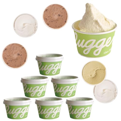 Ruggeriルッジェーリ イタリアンジェラート <120ml:6個セット> ミルクロッソ3個、ジャンドゥイア2個、シチリアピスタチオ1個