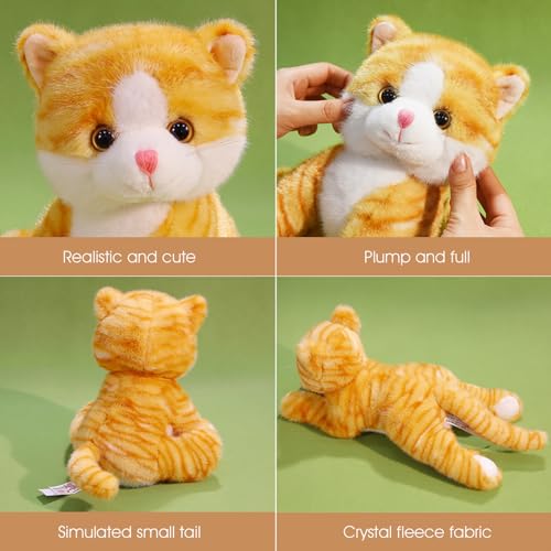 Peluche chat de 35 cm : le doudou rayé affectueux source de réconfort unique