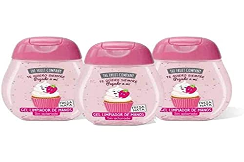The Fruit Company Te Quiero Siempre Pegado a Mi Gel Limpiador de Manos, olor Fresa Nata, 45 ml, 1 Unidad