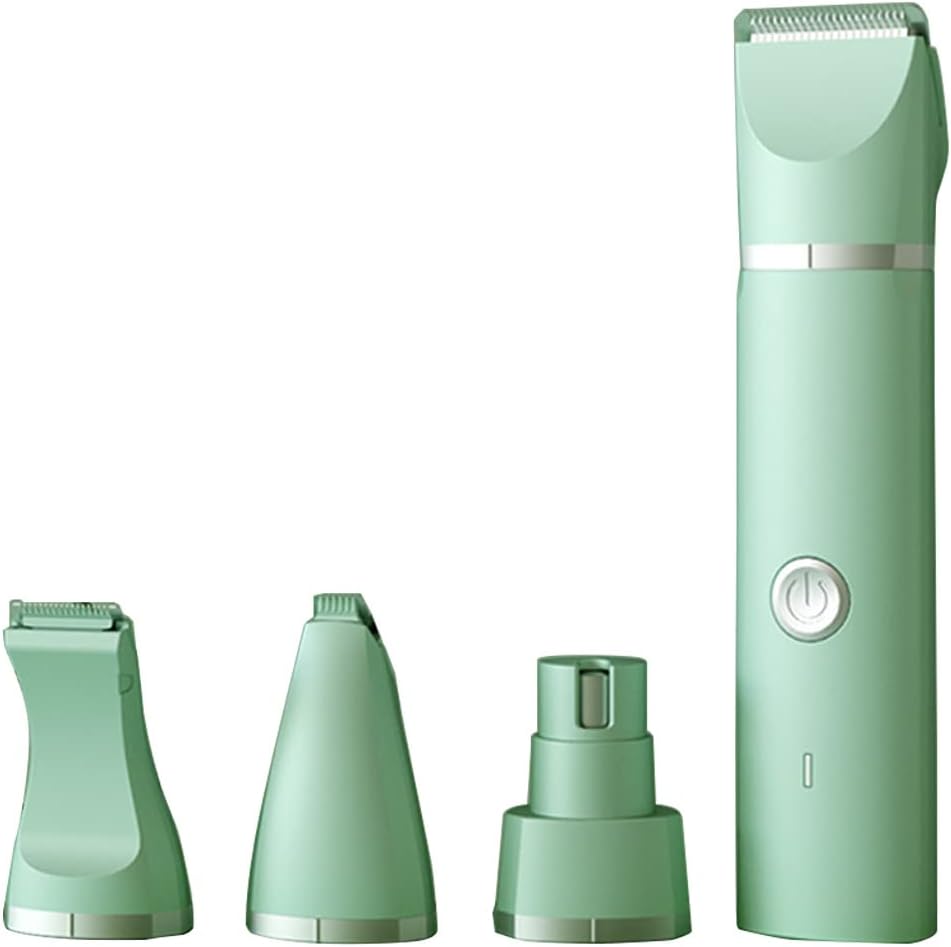 4-in-1 Dog Clippers Low Noise Electric Pet Trimmer for Grooming Tool for Trimming Hair Around Paws Eyes Ears Face Ru Dog Grooming Clippers Kit Quiet Cordless