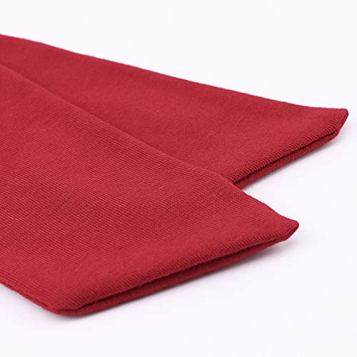 Image of DRESHOW 6 PCS Adjustable Headbands for Women Knotted Headbands Elastic Non-Slip Fashion Hair Bands for Workout Sports Running Yoga