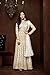 Alamara Fashion Ready to Wear Indian Pakistani Party Wear Wedding Wear Anarkali Gown Suit for Women (White, L)