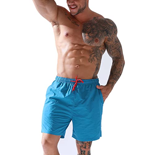 Men's Swim Trunks Quick Dry Beach Shorts with Pockets