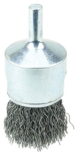 Weiler 36248 Wolverine 1" Crimped Wire End Brush, .014" Steel Fill, 1/4" Stem, Made in the USA (Pack of 10)